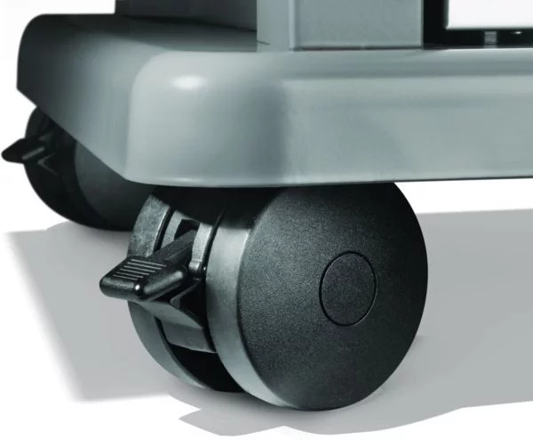 Cztery obrotowe, blokowane kółka