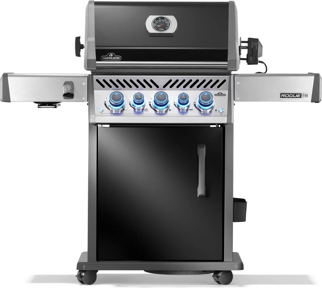 Grill gazowy Napoleon Rogue PRO-S 425 z palnikiem Sizzle Zone i palnikiem rożna RPS425RSIBPK-2-PL-R