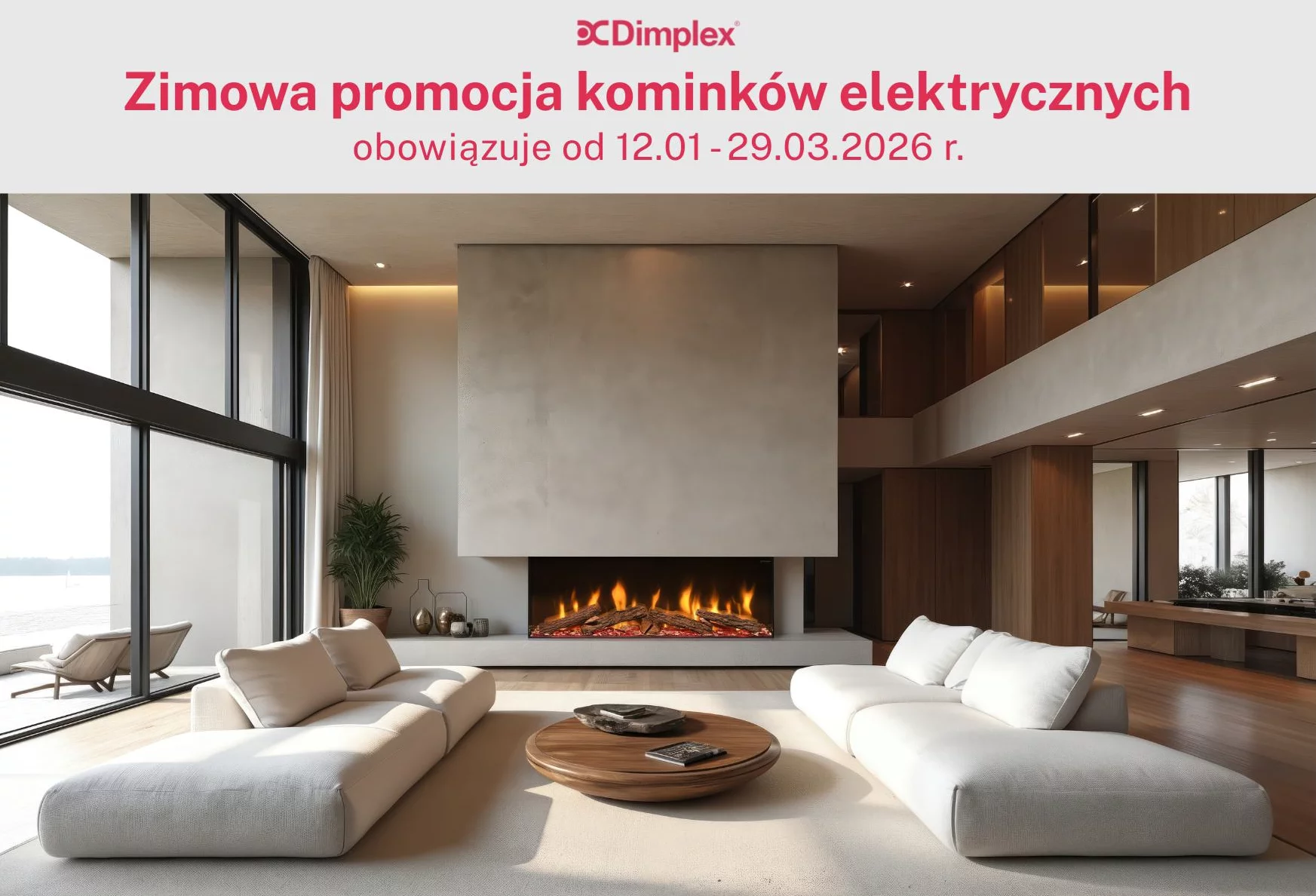 Zimowa promocja na kominki elektryczne
